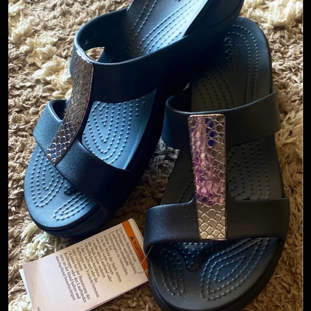 Women’s Crocs Monterey Metallic Slip-On Wedge